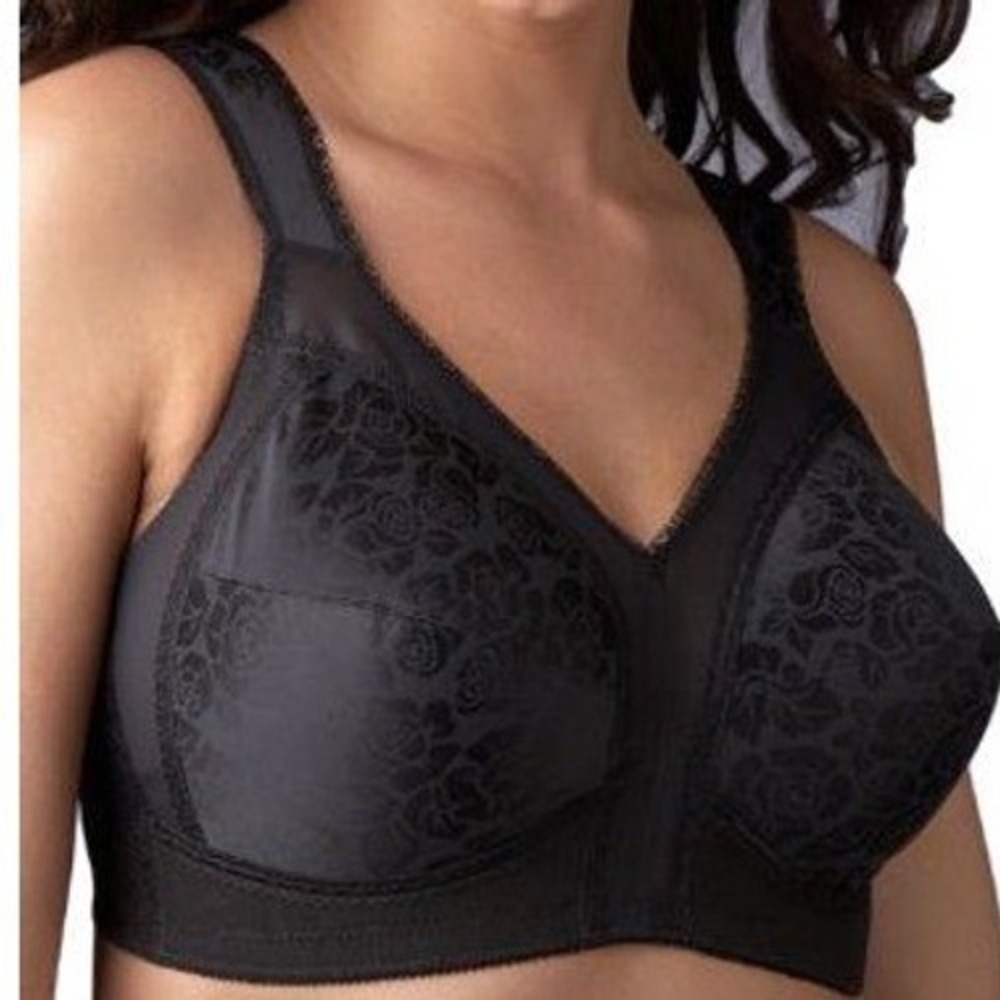 Playtex Womens 18 Hour Shoulder Comfort Bra Black 38DD Wireless Feminine NWT